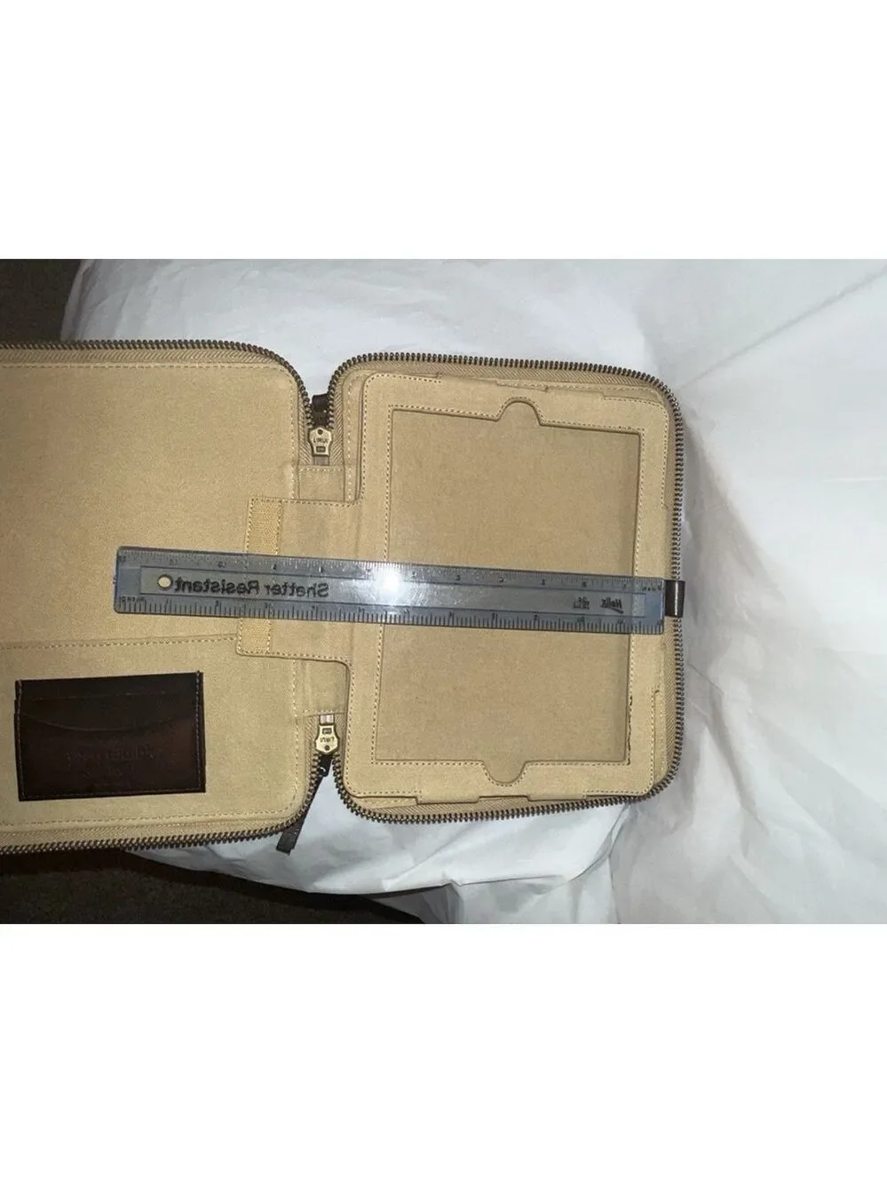 ABERCROMBIE & FITCH TABLET CASE IPAD ZIP CASE leather and canvas